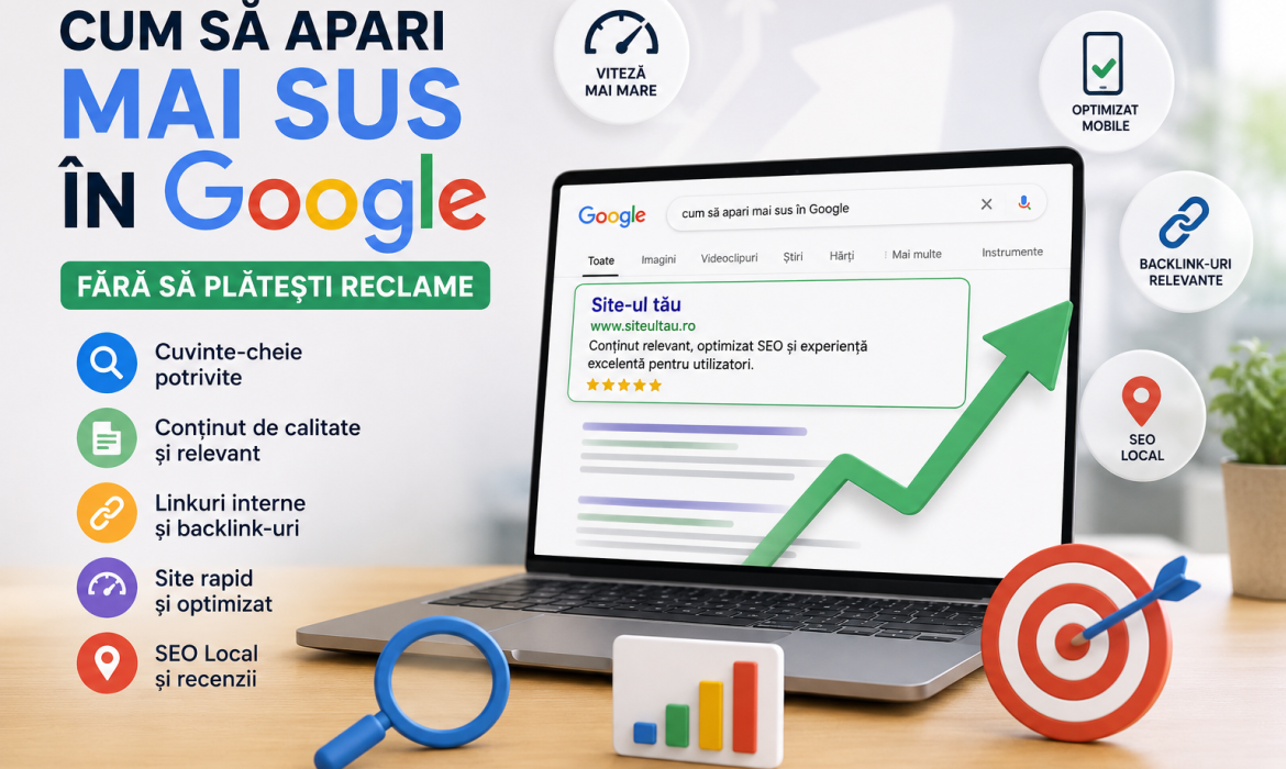 cum să apari mai sus în Google